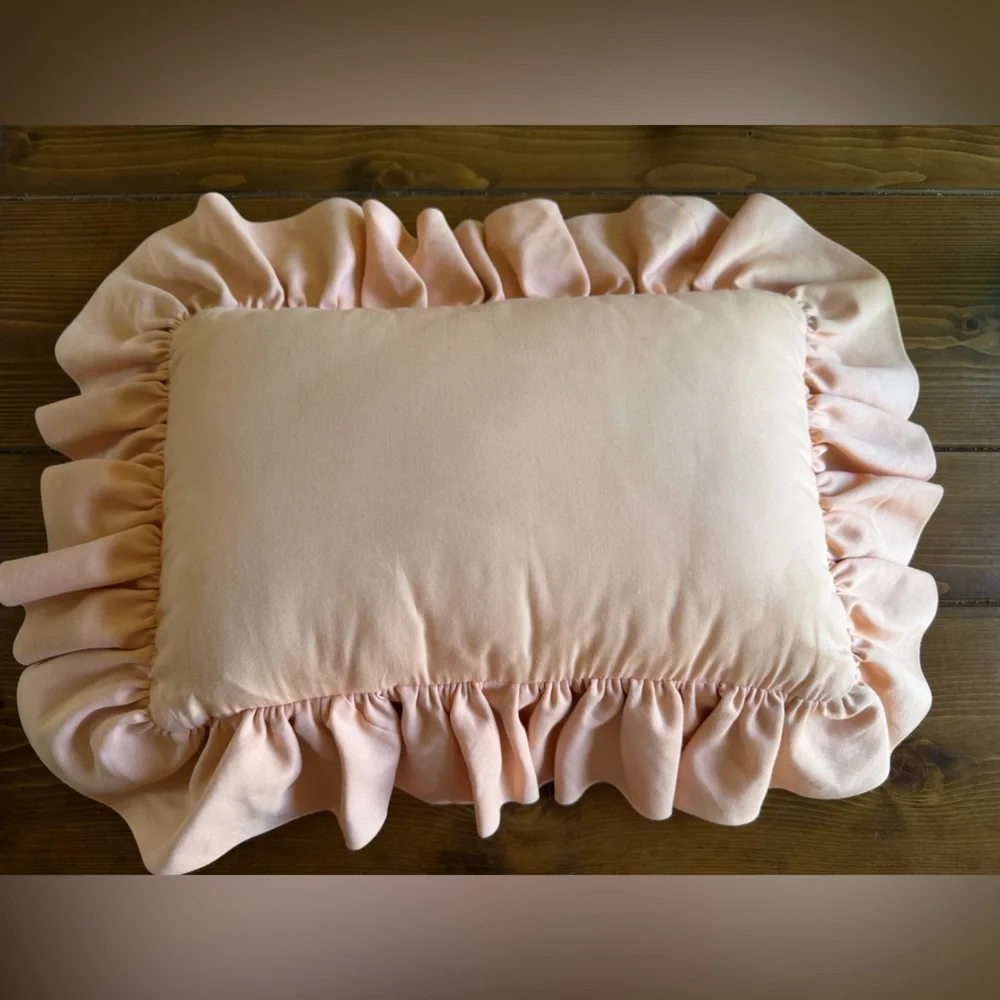 Vintage Cross Stitch Mother Sentiment Ruffle Pillow Grandmacore Cottagecore